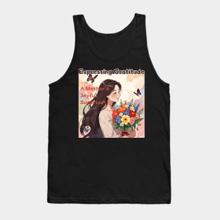 Mothers day, Blooming with Gratitude: A Mother's Joyful Surprise, Spoiling Mom, Mom Gift, Tank Top